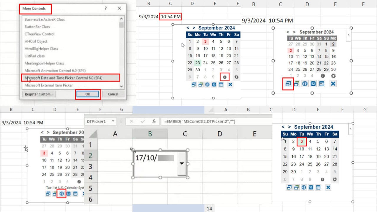 Microsoft Date and Time Picker Control