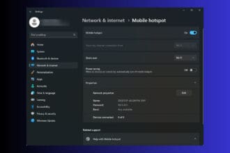How to Keep the Windows 11 hotspot always on