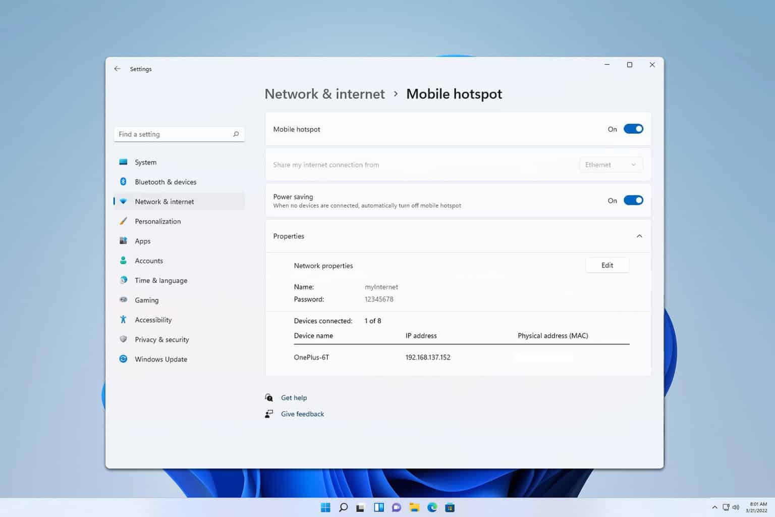 windows 11 hotspot hide ssid